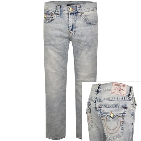 True Religion Ricky Big T Flap Jeans Light Blue | Mainline Menswear us